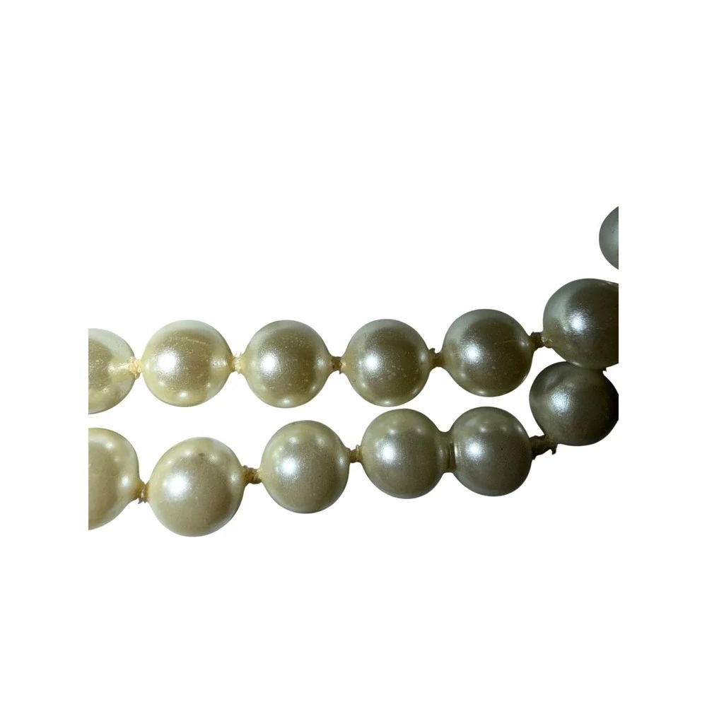 Vintage Long Pearl Necklace Double Strand Classic Faux Pearl Necklace for Women‎